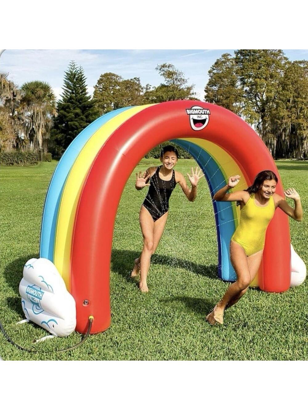 BigMouth Giant Rainbow Inflatable Sprinkler 6FT Backyard Water Toy Kids